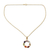 Vermeil multi-gemstone chakra necklace, 'Peace Within' - Multi-gemstone Vermeil Necklace Chakra Jewelry from India thumbail