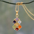 Vermeil multi-gemstone chakra necklace, 'Wellness' - Multi Gemstone Gold Vermeil Necklace Chakra Jewelry (image 2) thumbail
