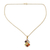 Vermeil multi-gemstone chakra necklace, 'Wellness' - Multi Gemstone Gold Vermeil Necklace Chakra Jewelry thumbail