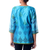 Chanderi cotton silk blend tunic, 'Turquoise Temptress' - Cotton Silk Chanderi Tunic in Turquoise with Block Prints (image 2b) thumbail