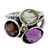 Multi-gemstone cocktail ring, 'Color Diversity' - Dramatic Silver Cocktail Ring with 10.5 Gemstone Carats (image 2a) thumbail
