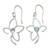 Blaue Topas-Baumelohrringe, 'Süsse Blume'. - Handgefertigte Blumenohrringe aus indischem Blautopas