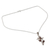Garnet cross necklace, 'Sacred Trinity' - Garnet and Silver Cross Pendant Necklace from India (image 2b) thumbail