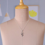 Garnet cross necklace, 'Sacred Trinity' - Garnet and Silver Cross Pendant Necklace from India