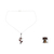 Garnet cross necklace, 'Sacred Trinity' - Garnet and Silver Cross Pendant Necklace from India (image 2j) thumbail