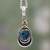 Citrine pendant necklace, 'Eternal Allure' - Silver Necklace with Citrine and Composite Turquoise thumbail