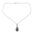 Halskette mit Citrin-Anhänger - Silberne Halskette mit Citrin und zusammengesetztem Türkis