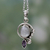 Rainbow moonstone and amethyst pendant necklace, 'Yours Forever' - Rainbow Moonstone Handcrafted Amethyst Silver Necklace thumbail