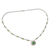 Peridot pendant necklace, 'Woodland Halo' - Peridot and Silver 925 Necklace with Composite Turquoise (image 2b) thumbail