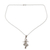 Moonstone cross pendant necklace, 'Blessed Trinity' - Handmade Silver Cross Necklace with Moonstones thumbail