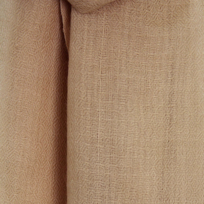 Bufanda de lana para hombre. - Bufanda ligera de lana color canela para hombre procedente de la India