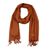 Men's wool scarf, 'Kashmiri Cinnamon' - India Lightweight Brown Wool Men's Scarf