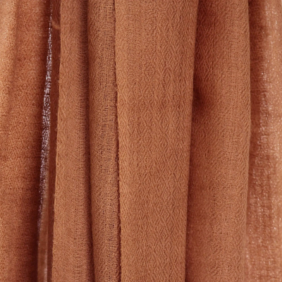 Men's wool scarf, 'Kashmiri Cinnamon' - India Lightweight Brown Wool Men's Scarf