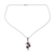 Amethyst cross pendant necklace, 'Holy Trinity' - Amethyst and Silver Cross Necklace with Rhodium Plating thumbail