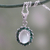 Emerald and moonstone pendant necklace, 'Love and Devotion' - Sterling Silver Necklace with Emerald and Moonstone thumbail