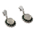 Emerald and moonstone dangle earrings, 'Love and Devotion' - Indian Emerald and Moonstone Dangle Earrings (image 2b) thumbail