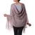 Wool blend shawl, 'Impeccable Kashmir' - Taupe Wool and Viscose Blend Shawl with Lace Trim (image 2c) thumbail