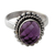 Amethyst cocktail ring, 'Enamored by Twilight' - Artisan Crafted Sterling Silver and Amethyst Cocktail Ring (image 2a) thumbail