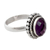 Amethyst cocktail ring, 'Enamored by Twilight' - Artisan Crafted Sterling Silver and Amethyst Cocktail Ring (image 2b) thumbail