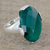 Green onyx cocktail ring, 'Verdant Magic' - Cocktail Ring with 10 Carat Green Onyx Gemstone thumbail
