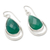 Green onyx dangle earrings, 'Delhi Glam' - Teardrop Shaped Green Onyx Dangle Earrings