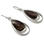 Smoky quartz dangle earrings, 'Delhi Glam' - Faceted Smoky Quartz Earrings Handmade in India (image 2b) thumbail