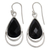 Ohrhänger aus Onyx, „Delhi Glam“ – Ohrhänger aus Sterlingsilber mit schwarzem Onyx