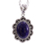Lapis lazuli pendant necklace, 'Royal Audience' - Artisan Crafted Lapis Lazuli and Silver Pendant Necklace (image 2a) thumbail