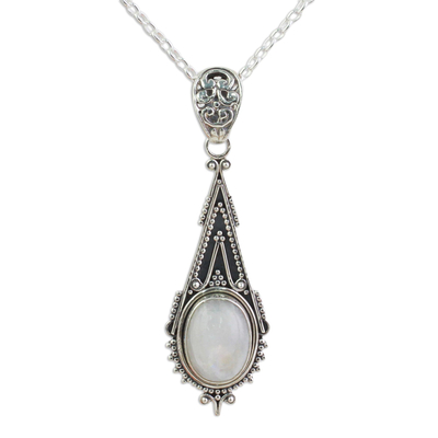 Handcrafted Moonstone Sterling Silver Necklace - Moonlight 