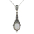 Rainbow moonstone pendant necklace, 'Moonlight Radiance' - Handcrafted Moonstone Sterling Silver Necklace (image 2a) thumbail
