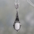 Rainbow moonstone pendant necklace, 'Moonlight Radiance' - Handcrafted Moonstone Sterling Silver Necklace (image 2b) thumbail