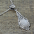 Rainbow moonstone pendant necklace, 'Moonlight Radiance' - Handcrafted Moonstone Sterling Silver Necklace (image 2c) thumbail