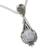 Rainbow moonstone pendant necklace, 'Moonlight Radiance' - Handcrafted Moonstone Sterling Silver Necklace (image 2d) thumbail