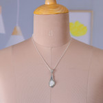 Rainbow moonstone pendant necklace, 'Moonlight Radiance' - Handcrafted Moonstone Sterling Silver Necklace