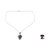 collar con colgante de calcedonia - Collar Artesanal de Plata y Calcedonia Estilo Antiguo
