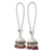 Garnet dangle earrings, 'Grand Tradition' - Indian Style Garnet and Sterling Silver Earrings thumbail