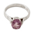 Amethyst solitaire ring, 'Solitary Allure' - Amethyst and .925 Sterling Silver Solitaire Ring (image 2a) thumbail