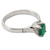 Green onyx solitaire ring, 'Solitary Allure' - Sterling Silver Ring with Green Onyx Solitaire (image 2b) thumbail