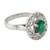 Green onyx cocktail ring, 'Festivity in Green' - Jali Style Silver Cocktail Ring with Green Onyx (image 2b) thumbail