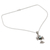 Larimar cross pendant necklace, 'Sacred Realm' - Artisan Crafted Cross Pendant Necklace with Larimar (image 2b) thumbail