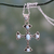 Larimar cross pendant necklace, 'Sacred Memory' - Larimar and Sterling Silver Cross Pendant Necklace (image 2) thumbail