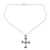 Larimar cross pendant necklace, 'Sacred Memory' - Larimar and Sterling Silver Cross Pendant Necklace (image 2b) thumbail