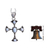Larimar cross pendant necklace, 'Sacred Memory' - Larimar and Sterling Silver Cross Pendant Necklace (image 2j) thumbail