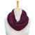 Wool infinity scarf, 'Burgundy Legacy' - Hand Knitted Wool Infinity Scarf by Himalayan Artisans