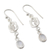 Rainbow moonstone dangle earrings, 'Moonlight Knot' - Artisan Crafted Rainbow Moonstone and Silver Earrings (image 2b) thumbail