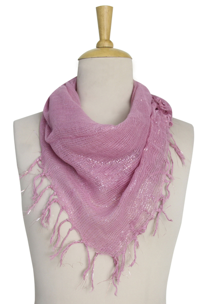 pink cotton scarf