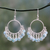 Larimar chandelier earrings, 'Playful Petals' - Handmade Larimar and Sterling Silver Chandelier Earrings (image 2) thumbail