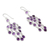 Amethyst chandelier earrings, 'Ecstatic Purple' - Sterling Silver Chandelier Earrings with Amethyst Cabochons (image 2b) thumbail