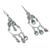 Blue topaz chandelier earrings, 'Azure Elegance' - Blue Topaz Handcrafted Sterling Silver Chandelier Earrings (image 2b) thumbail