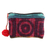 Recycled sari coin purse, 'Red Festivity' - Handcrafted Change Purse Made from Recycled Saris (image 2b) thumbail